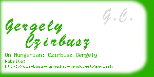 gergely czirbusz business card